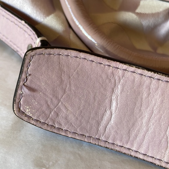 Coach shoulder bag silver hardware light pinkish purple color gray inside - Picture 16 of 16